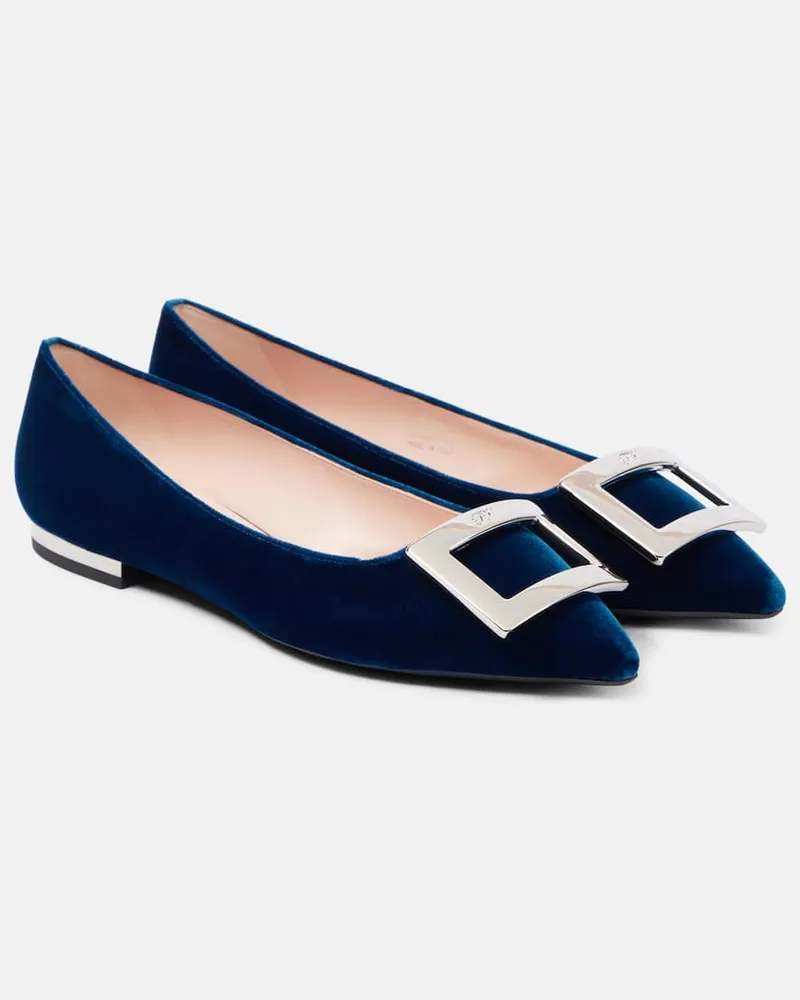 Roger Vivier Ballerinas aus Samt Blau