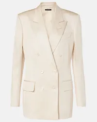 Tom Ford Blazer aus Seide und Wolle Beige