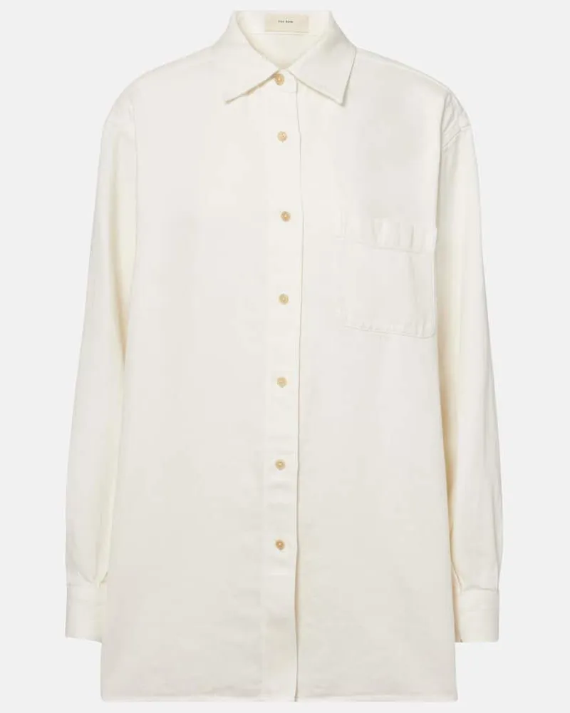 The Row Oversize-Hemd Nesson aus Leinen Weiß