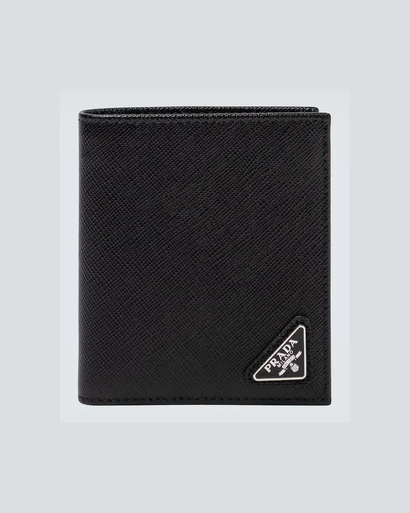 Prada Portemonnaie aus Saffiano-Leder Schwarz