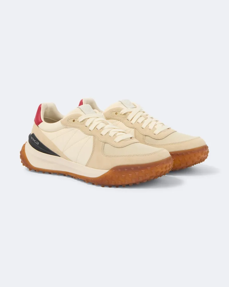 Moncler Sneakers Corso mit Veloursleder Beige