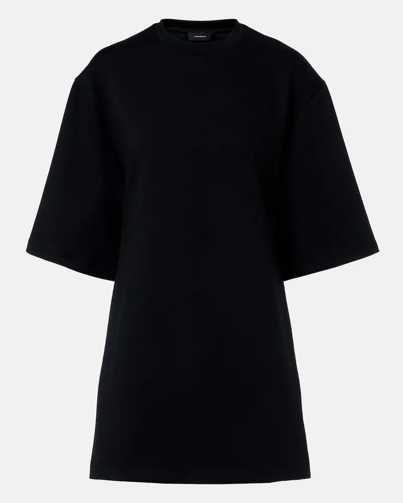 WARDROBE.NYC Minikleid aus Jersey aus einem Baumwollgemisch Schwarz
