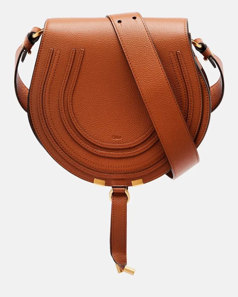 Chloé Chloé Schultertasche Marcie aus Leder Braun