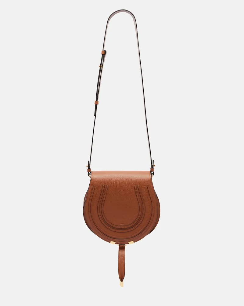 Chloé Chloé Schultertasche Marcie aus Leder Braun