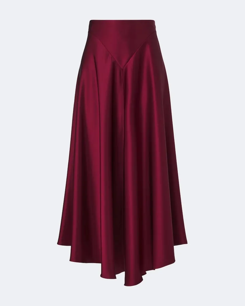 Altuzarra Maxirock Ames aus Satin Burgunderrot