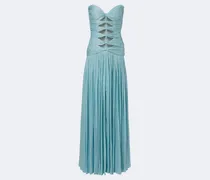 Bustier-Robe aus Lurex