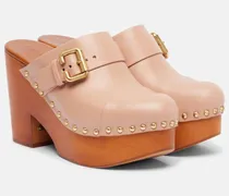 Chloé Verzierte Clogs Jeannette 80 aus Leder