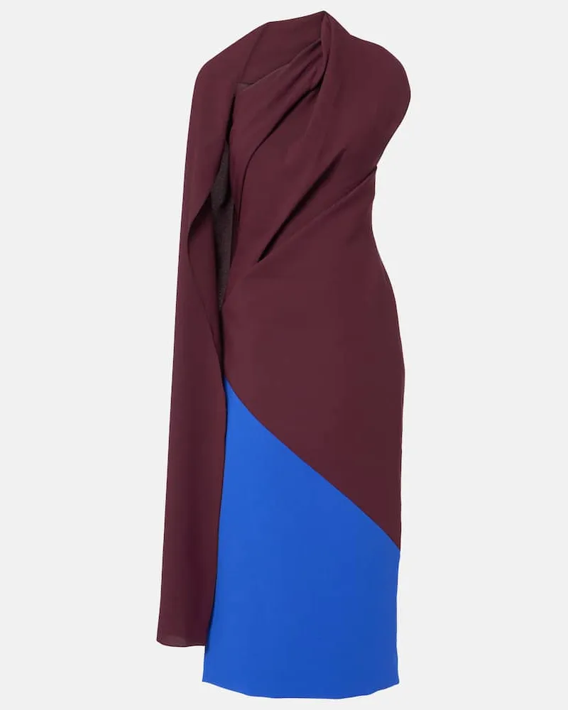 Roksanda Ilincic Midikleid Capella aus Crêpe Burgund