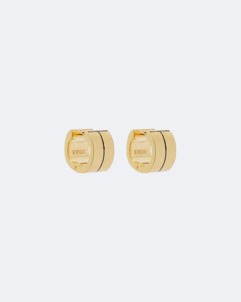 Totême Ohrringe Signature, 24kt vergoldet Gold