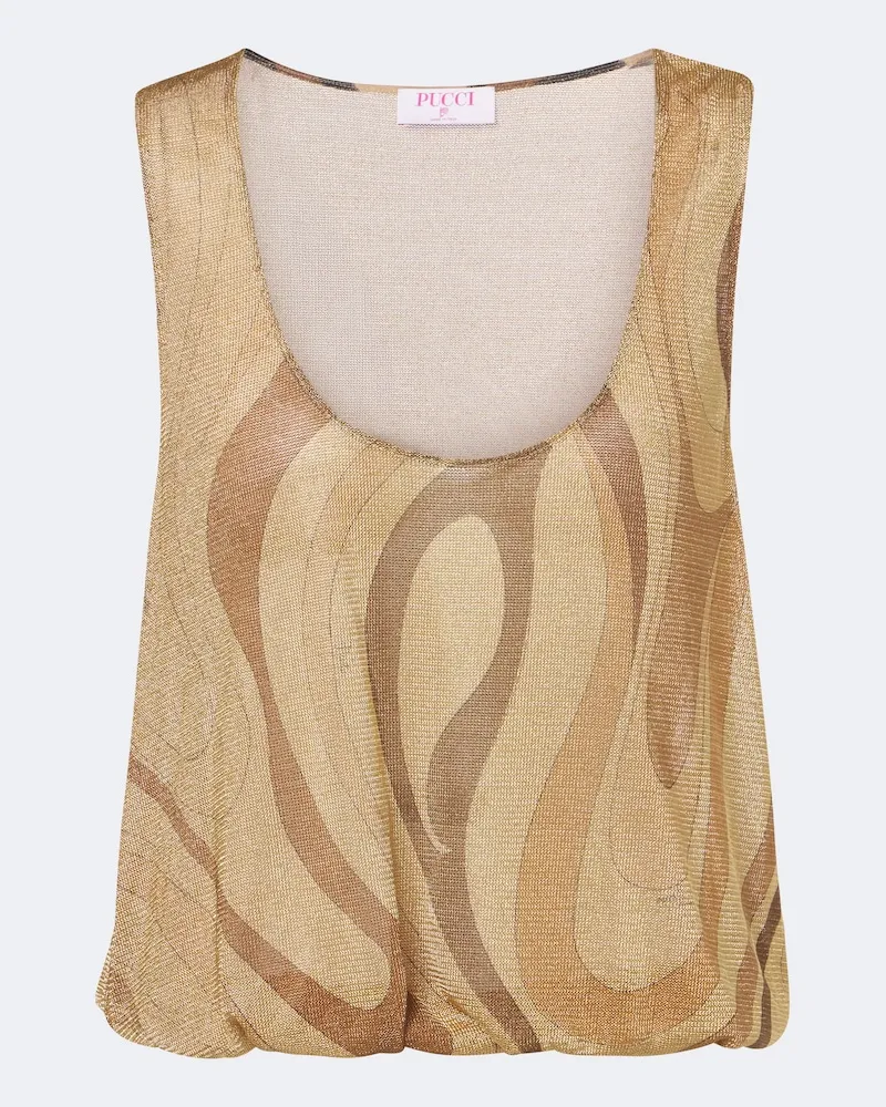 Emilio Pucci Top Marmo aus Lurex®-Voile Gold