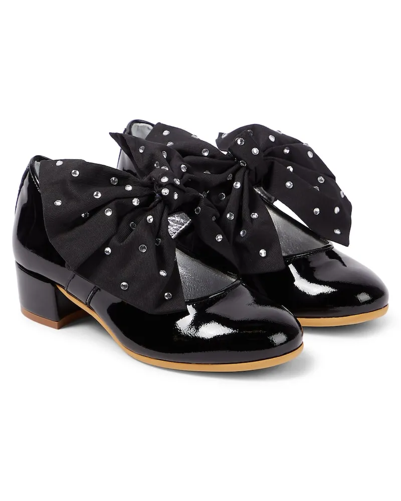 Monnalisa Mary-Jane-Schuhe aus Lackleder Schwarz