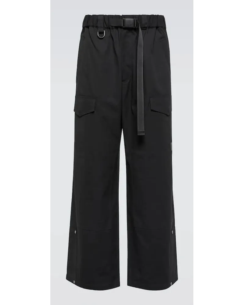 Y-3 Cropped-Hose aus Baumwolle Schwarz