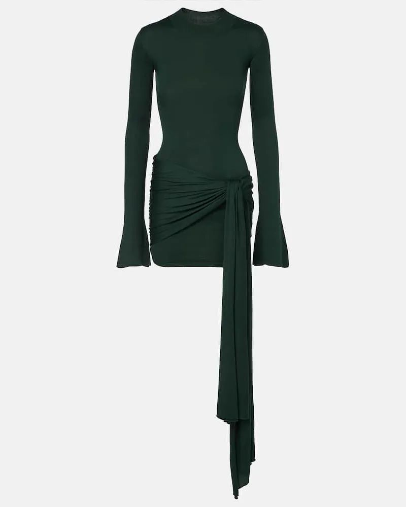 Aya Muse Minikleid aus einem Seidengemisch Grün