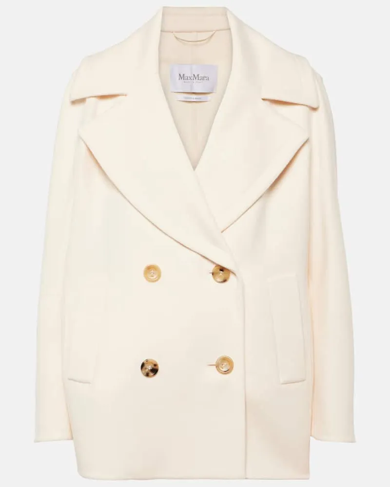 Max Mara Blazer Edgard aus Wolle und Kaschmir Weiß