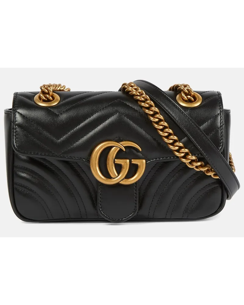 Gucci Schultertasche GG Marmont Mini Schwarz