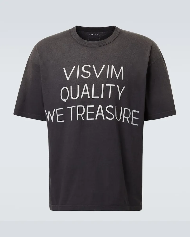 Visvim Bedrucktes T-Shirt Jumbo aus einem Baumwollgemisch Schwarz