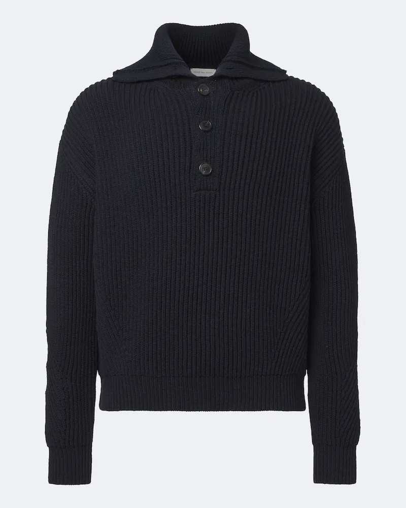 Dries van Noten Pullover aus Wolle Blau