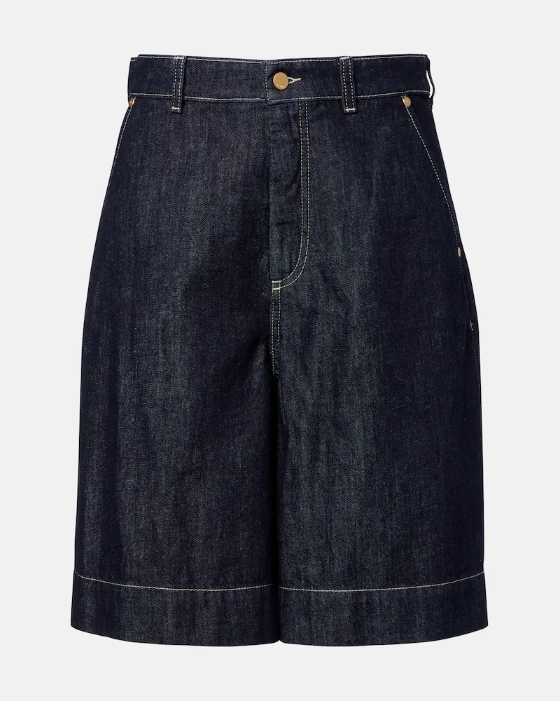 Max Mara Shorts Quadro aus Denim Blau