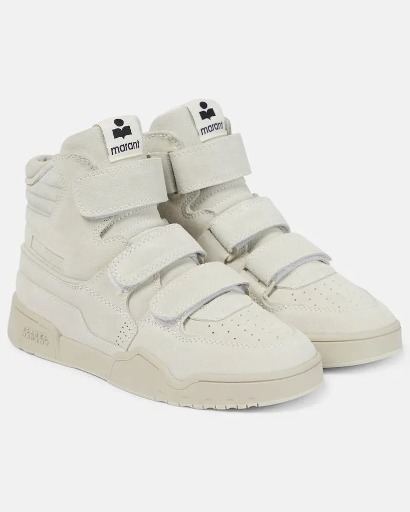 Isabel Marant High-Top Sneakers Oney High aus Veloursleder Weiß