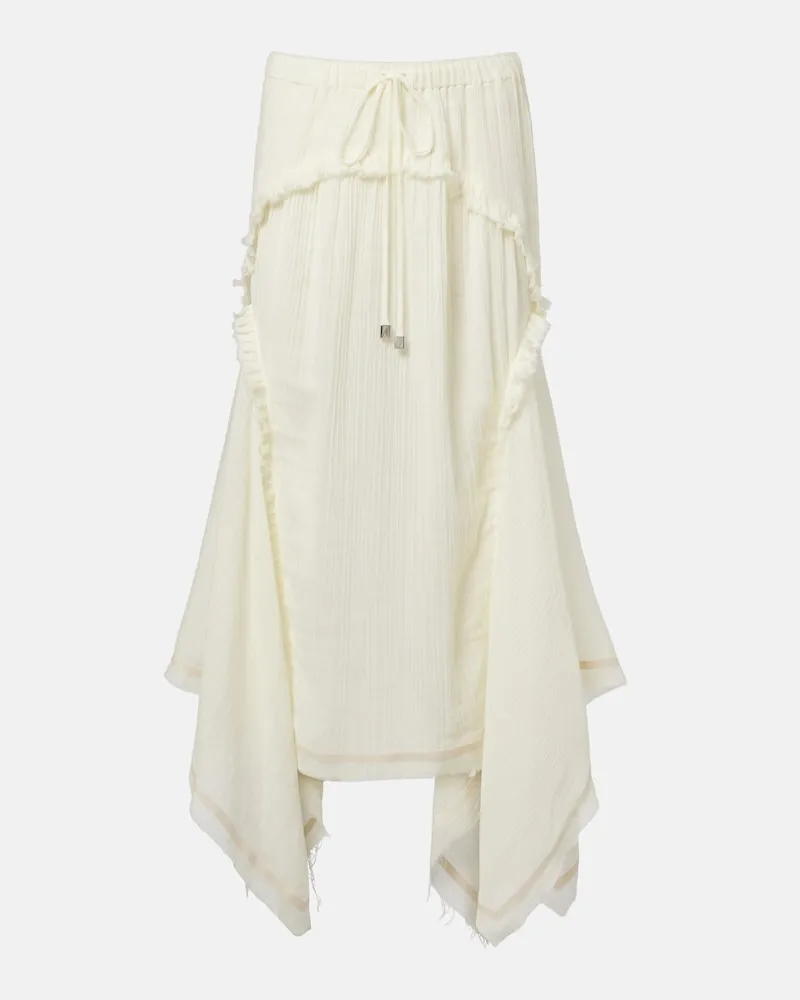 ATTICO Maxirock aus Baumwolle Weiß