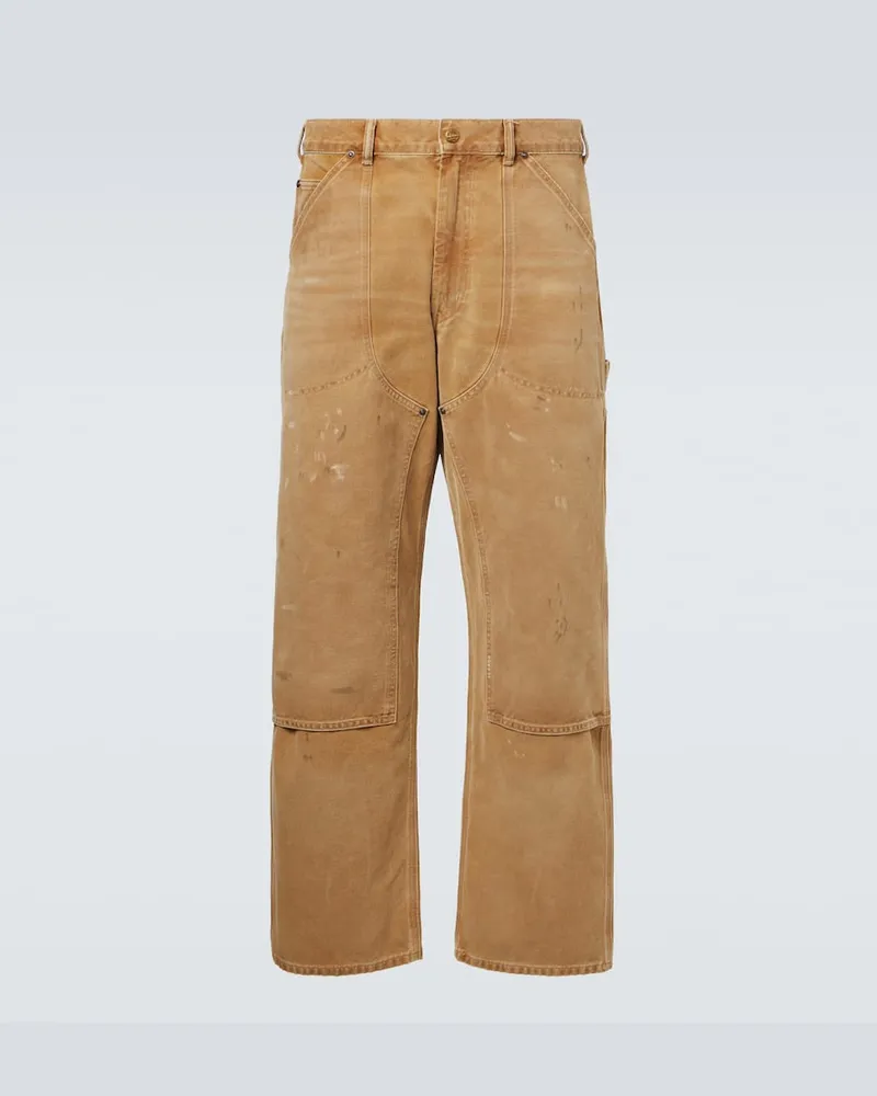 Ralph Lauren Gerade Hose aus Baumwoll-Canvas Beige