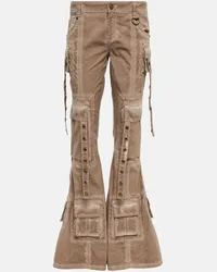 Blumarine Low-Rise Flared Jeans Nude