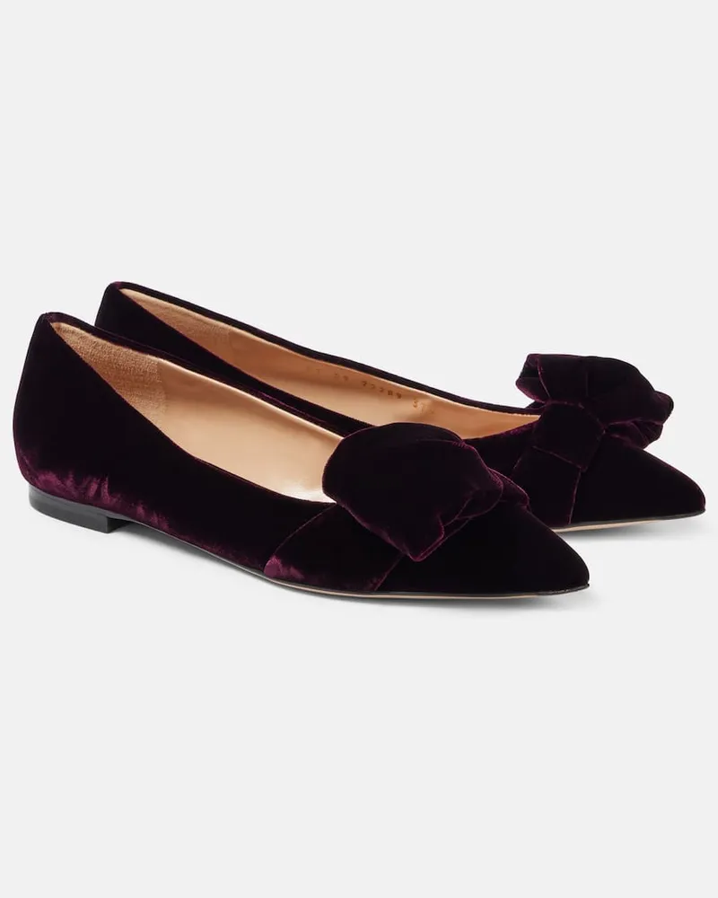 Gianvito Rossi Ballerinas aus Samt Lila