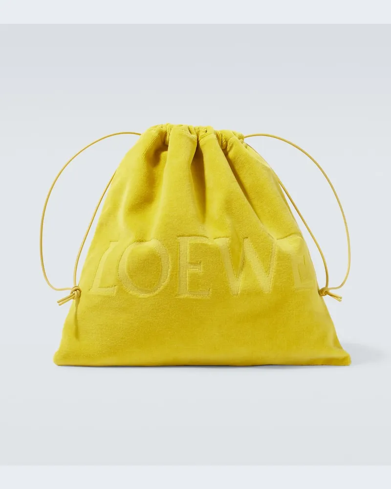 Loewe Paula's Ibiza Etui Medium aus Frottee Gelb