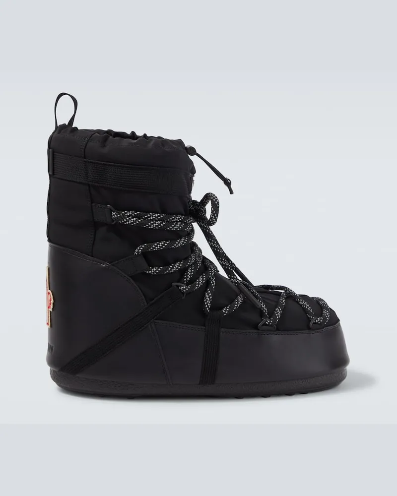 Moncler X Moon Boot Schneestiefel Icon Low Schwarz