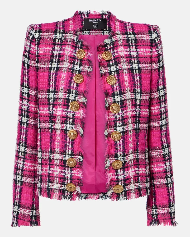 Balmain Jacke aus Tweed Rosa