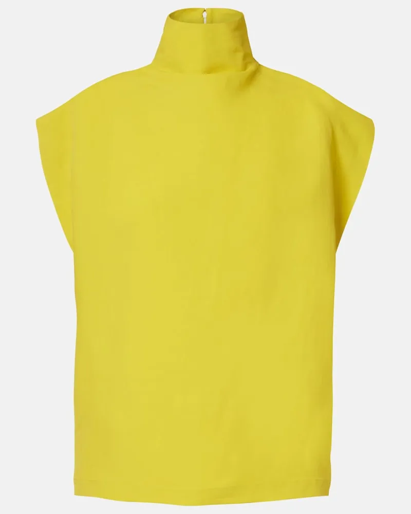 Alaïa Alaïa Top aus Popeline Gelb