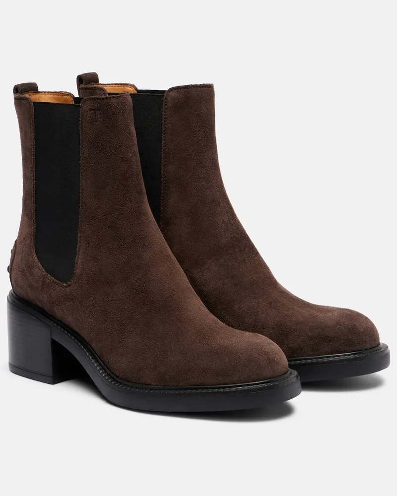 TOD'S Chelsea Boots 60 aus Veloursleder Braun