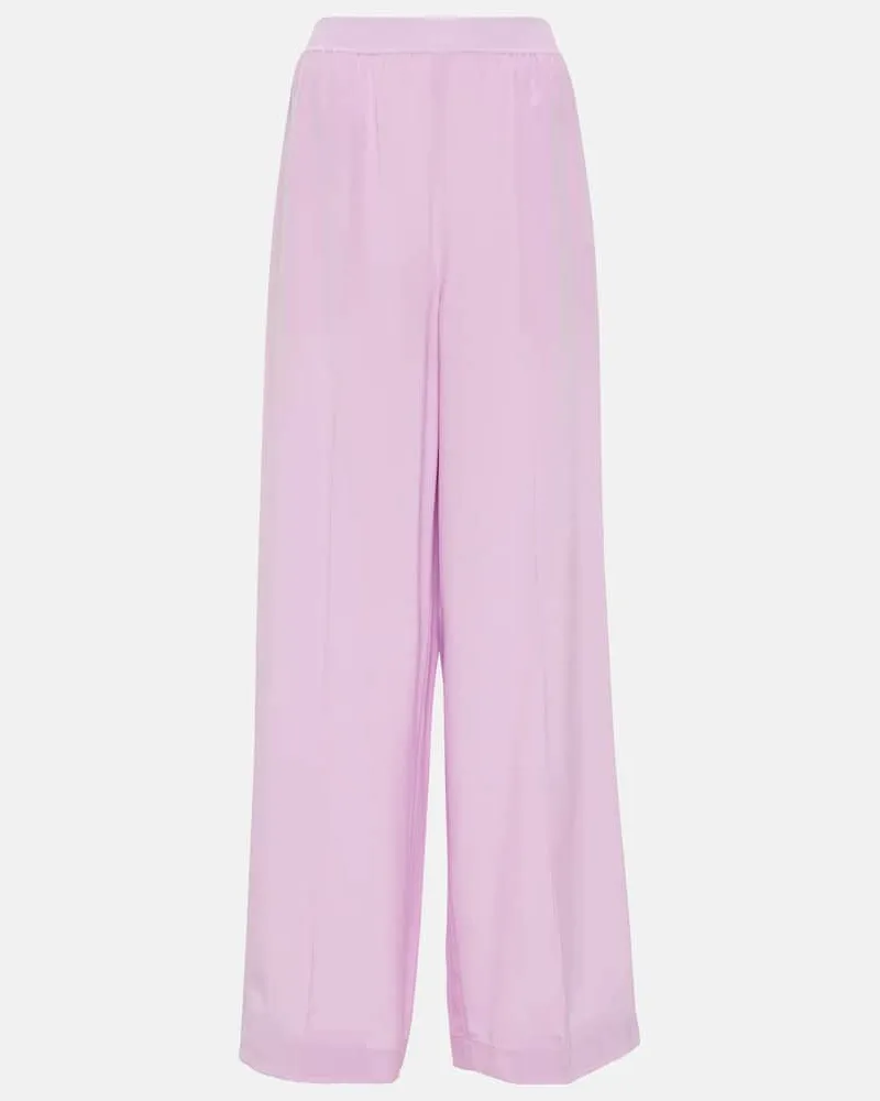 Joseph Weite Hose Hulin aus Seiden-Crêpe Rosa