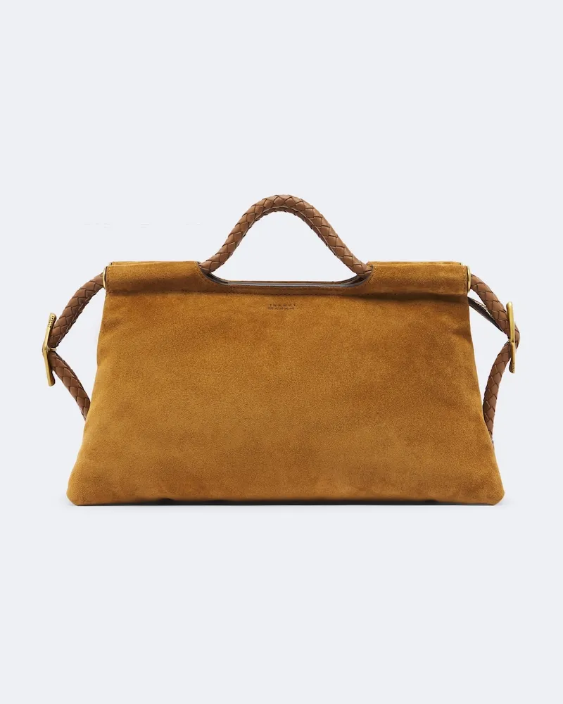 Isabel Marant Henkeltasche Pipa Medium aus Veloursleder Braun