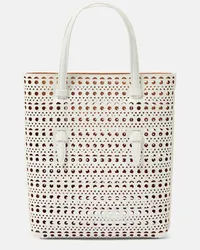 Alaïa Alaia Tote Mina NS Neo Vienne aus Leder Weiss