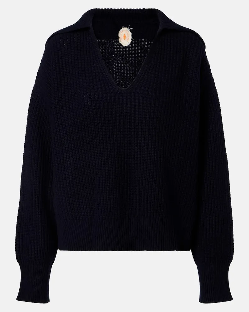 Jardin des Orangers Pullover aus Baumwolle und Kaschmir Blau