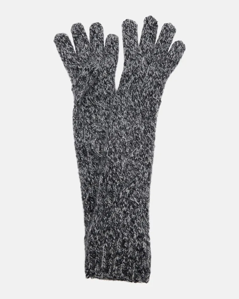 Moncler Handschuhe aus einem Alpakawollgemisch Grau