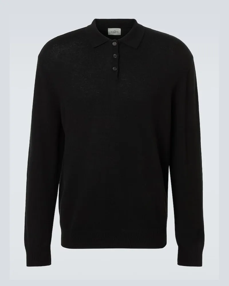 Le Kasha 1918 Polopullover Crete aus Kaschmir Schwarz