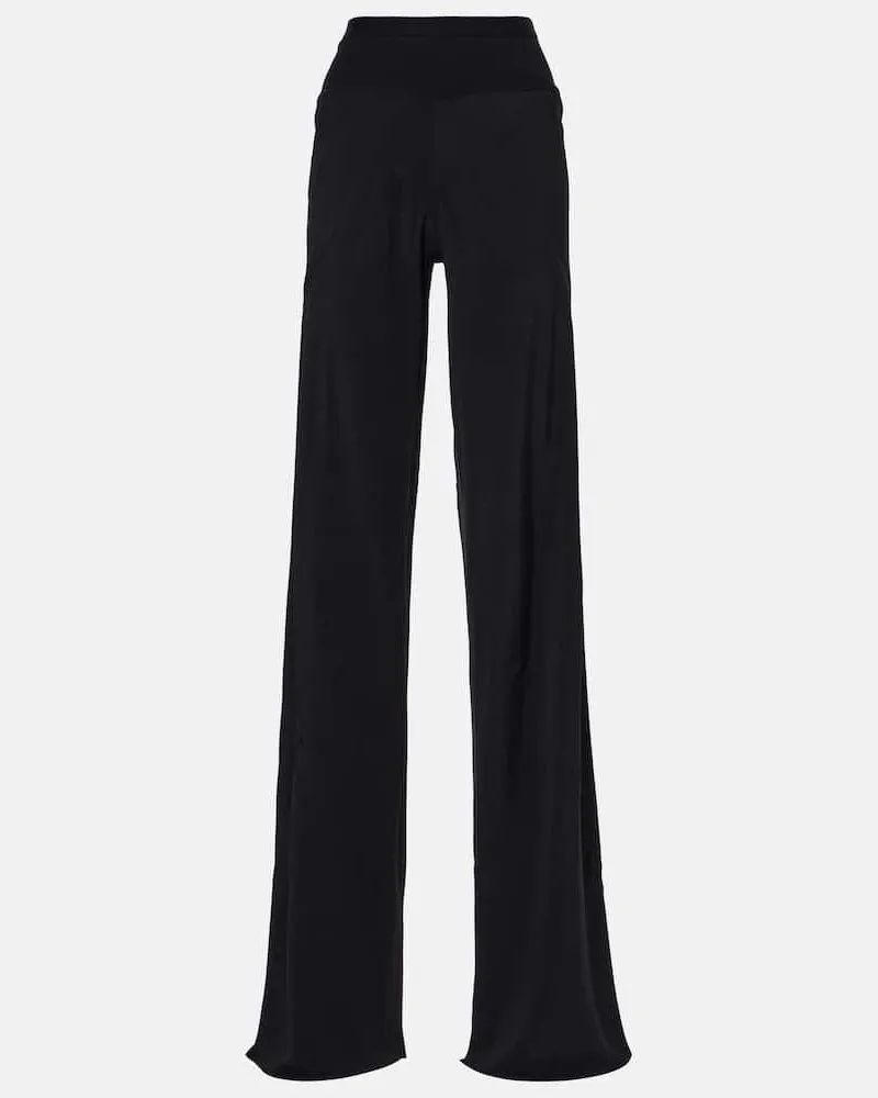 Rick Owens Weite Hose aus Samt Schwarz