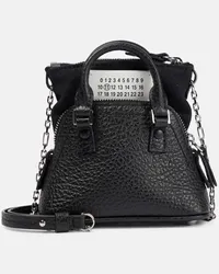 Maison Margiela Tote 5AC Micro aus Leder Schwarz