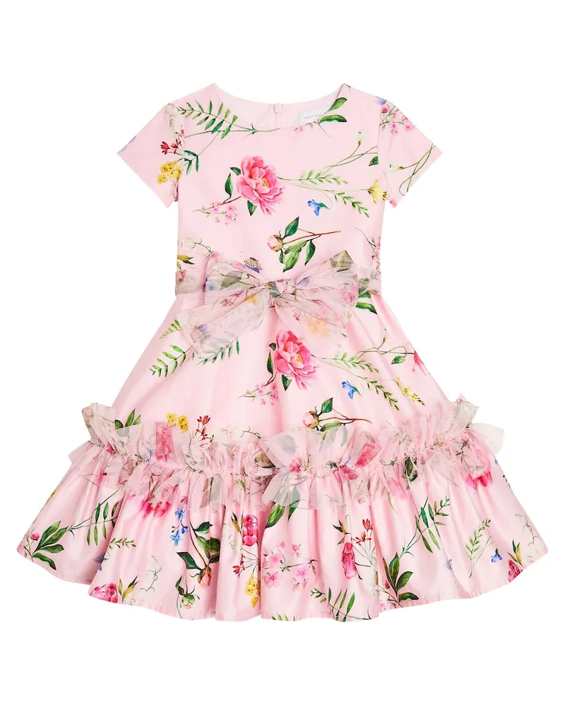 Monnalisa Kleid aus Baumwolle Multicolor