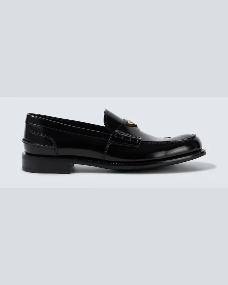 Prada Loafers aus Leder Schwarz