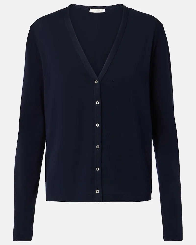 The Row Cardigan aus Cresp aus Baumwoll-Jersey Blau