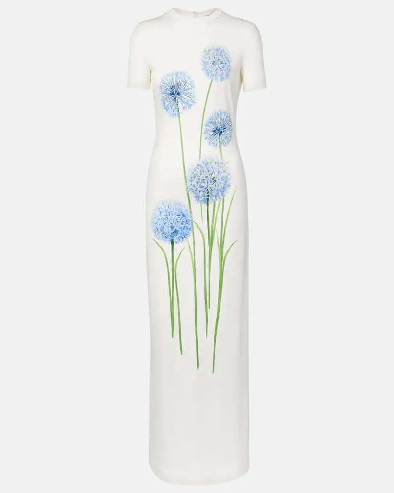 Oscar de la Renta Cocktailkleid aus Jersey Multicolor