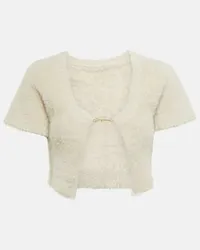 Jacquemus Cropped-Cardigan La Maille Neve Weiss