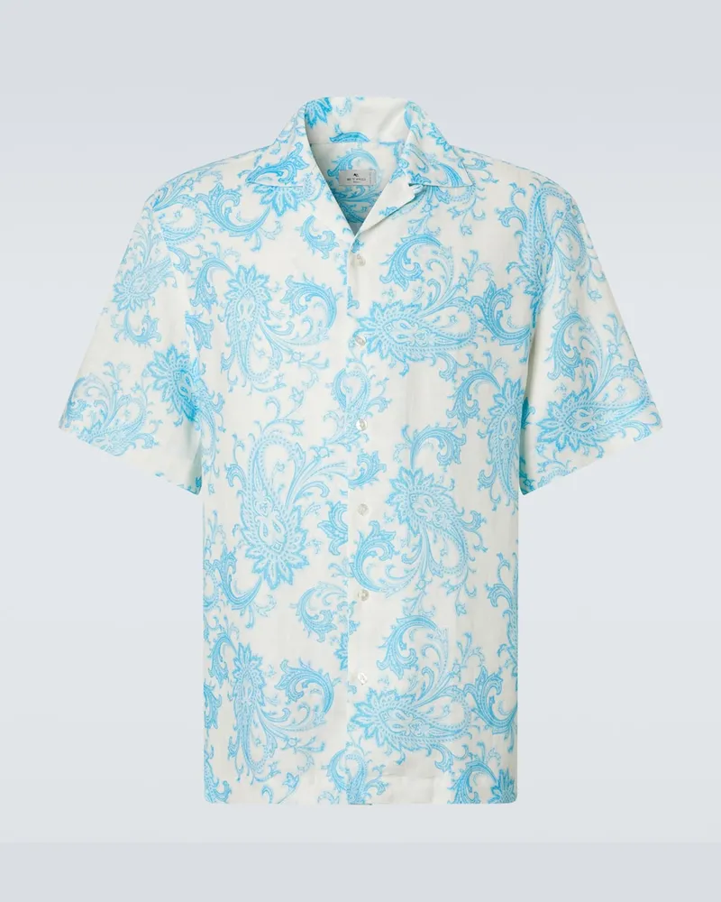 Etro Hemd aus Leinen Weiß