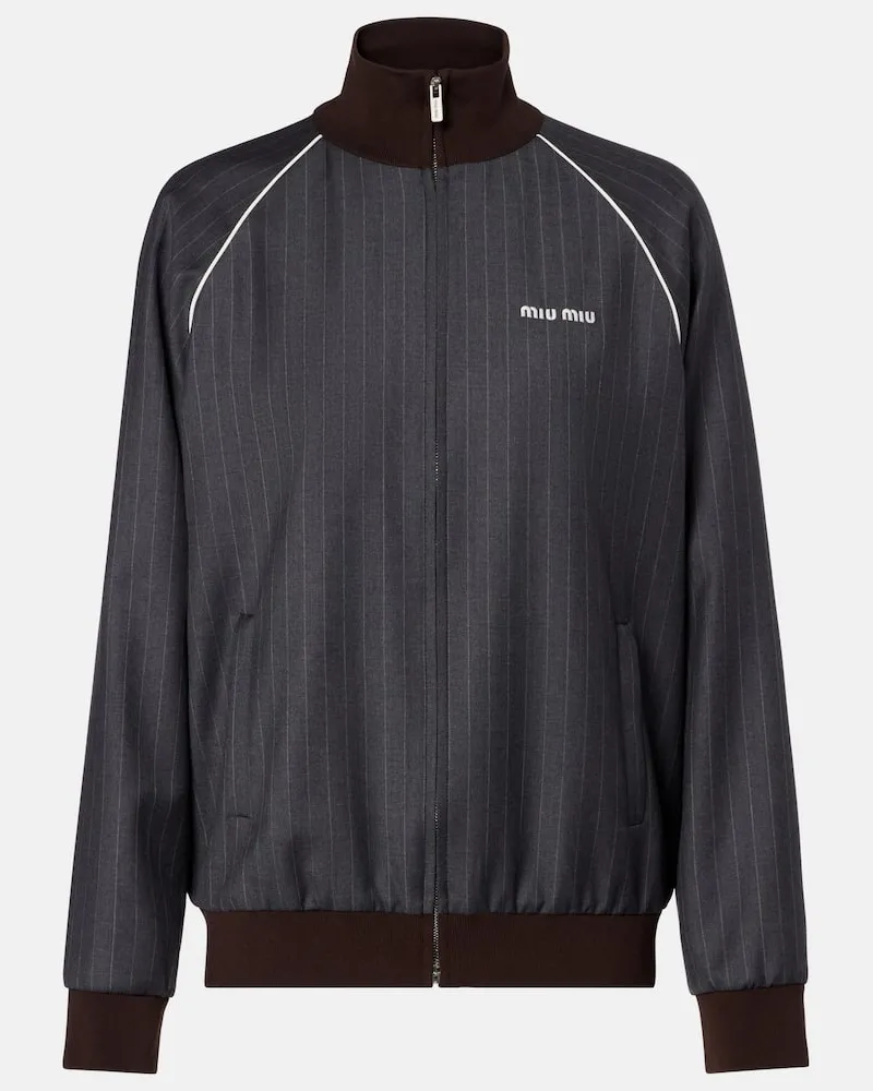 Miu Miu Blouson aus Schurwolle Grau