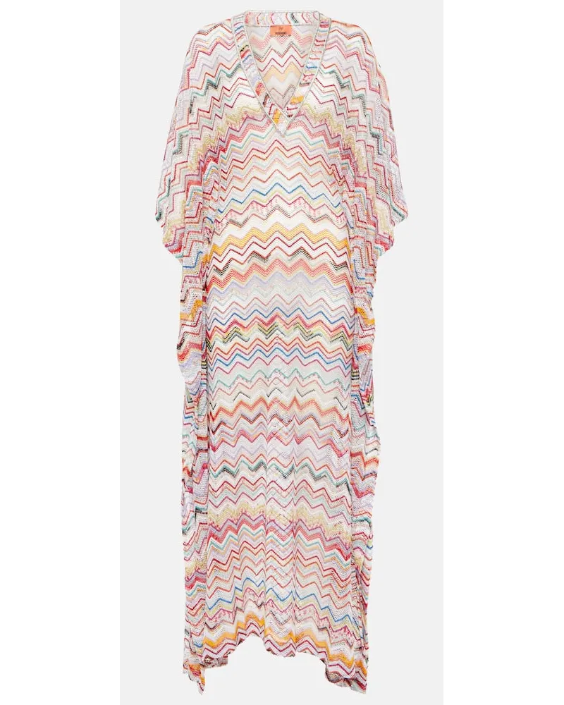 Missoni Kaftan aus Haekelstrick Multicolor