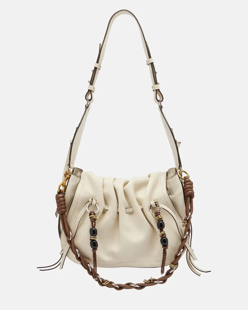 Isabel Marant Schultertasche Bolton aus Leder Weiß
