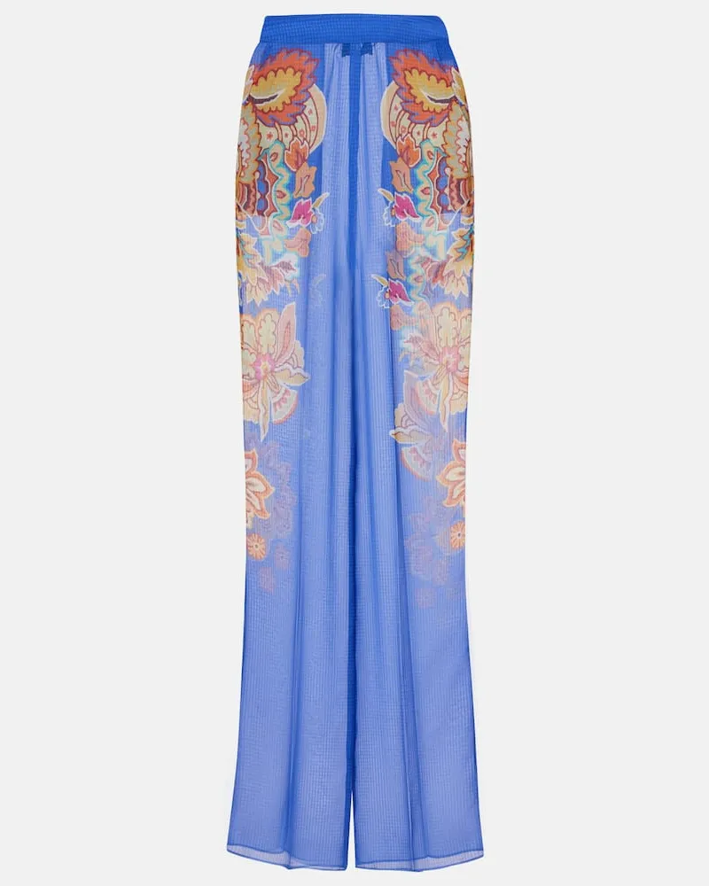 Etro Weite Hose Blau